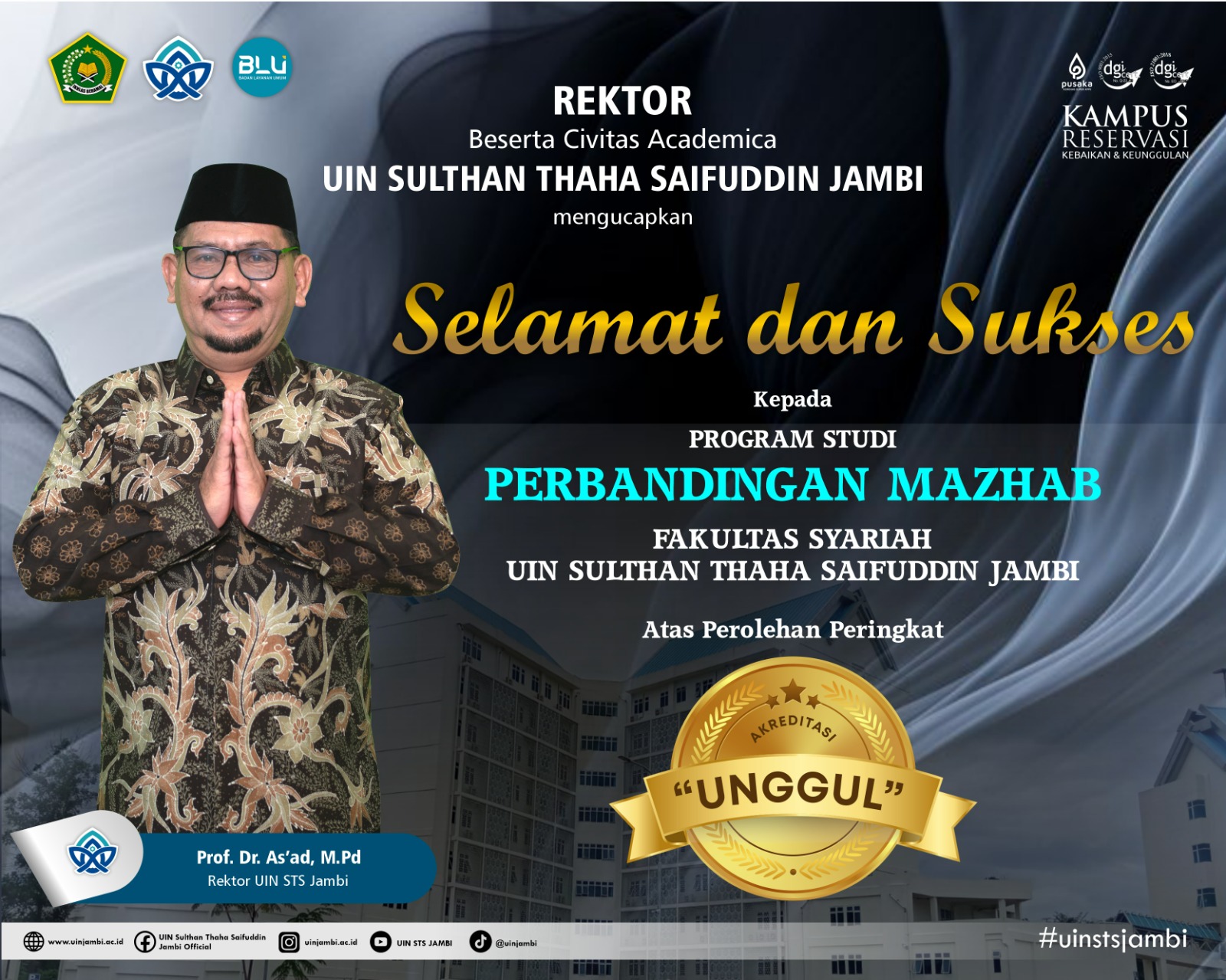 Selamat dan Sukses, Prodi PM Unggul