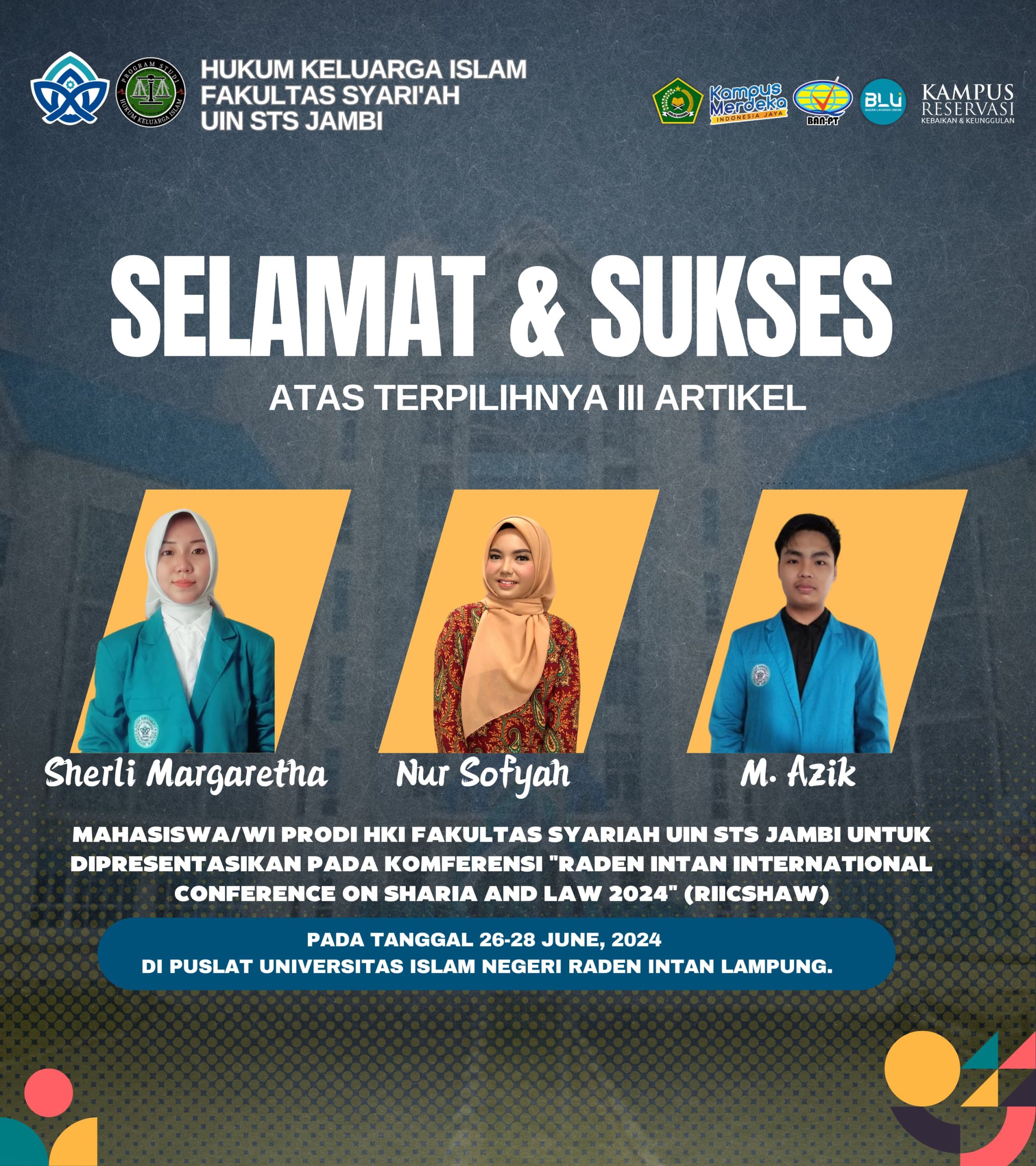 MAHASISWA Prodi HKI Terpilih Menjadi Presenter Konferensi Internasional