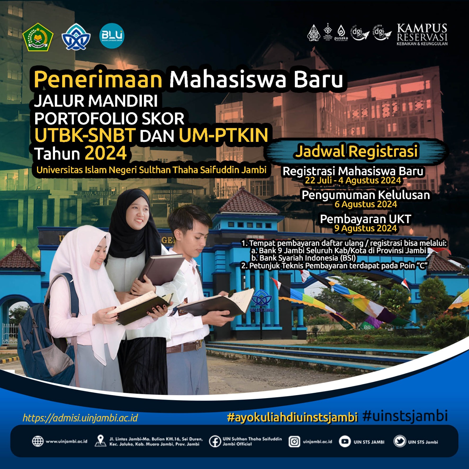 PENERIMAAN MAHASISWA BARU JALUR MANDIRI PORTOFOLIO SKOR UTBK