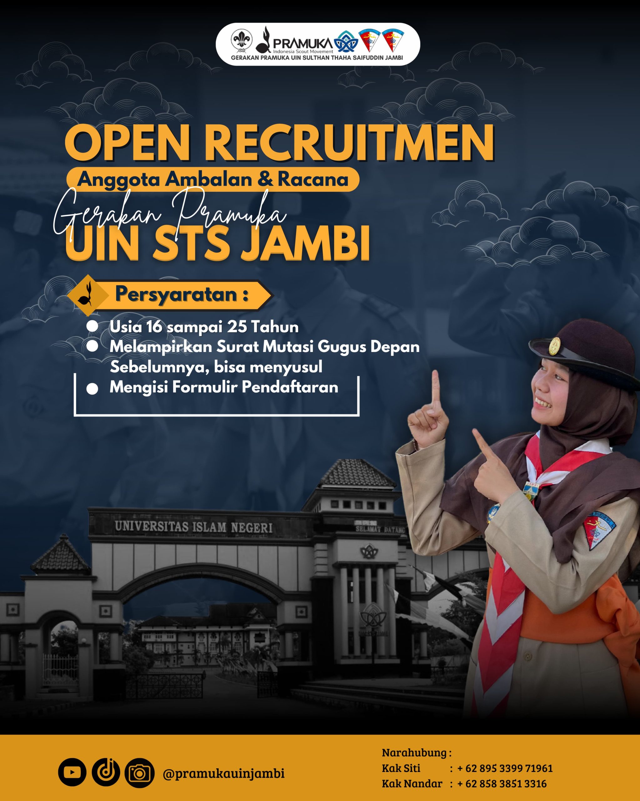 Penerimaan Anggota Baru Gerakan Pramuka UIN STS Jambi