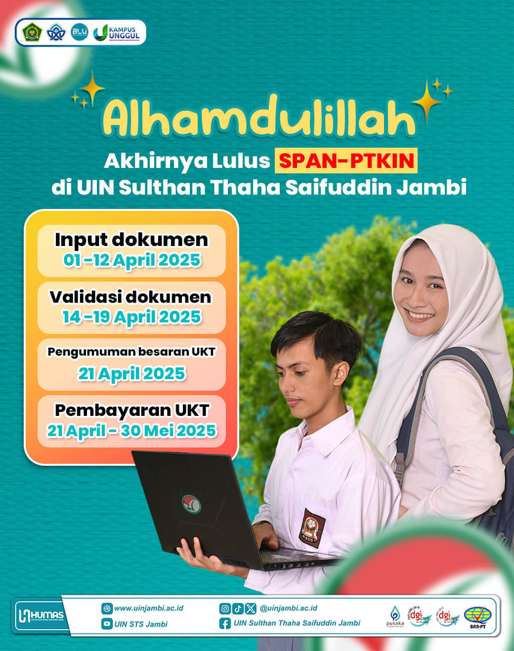 Registrasi Ulang Mahasiswa Baru SPAN-PTKIN 2025