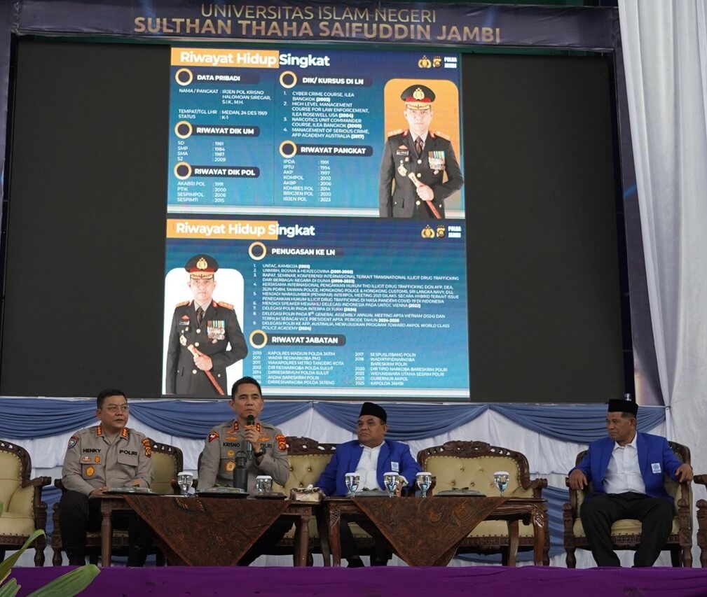 Kapolda Jambi Sampaikan Wawasan Kebangsaan pada PBAK UIN STS Jambi 2025