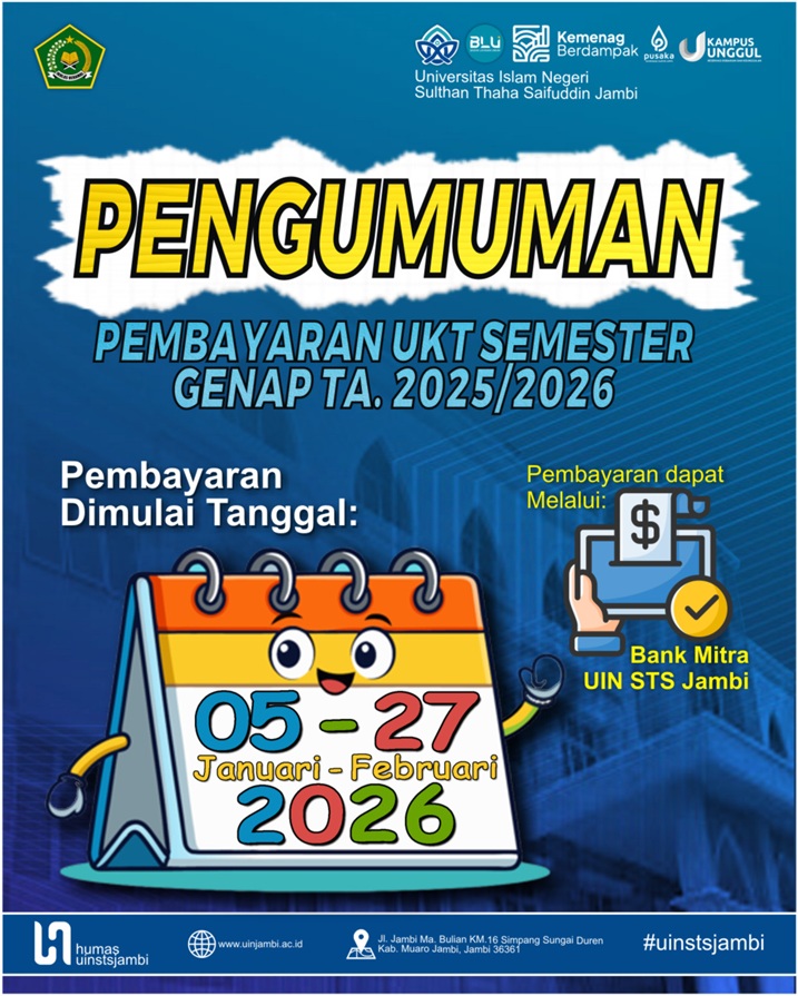 Pembayaran Uang Kuliah Tunggal (UKT)Semester Genap Tahun Akademik 2025/2026