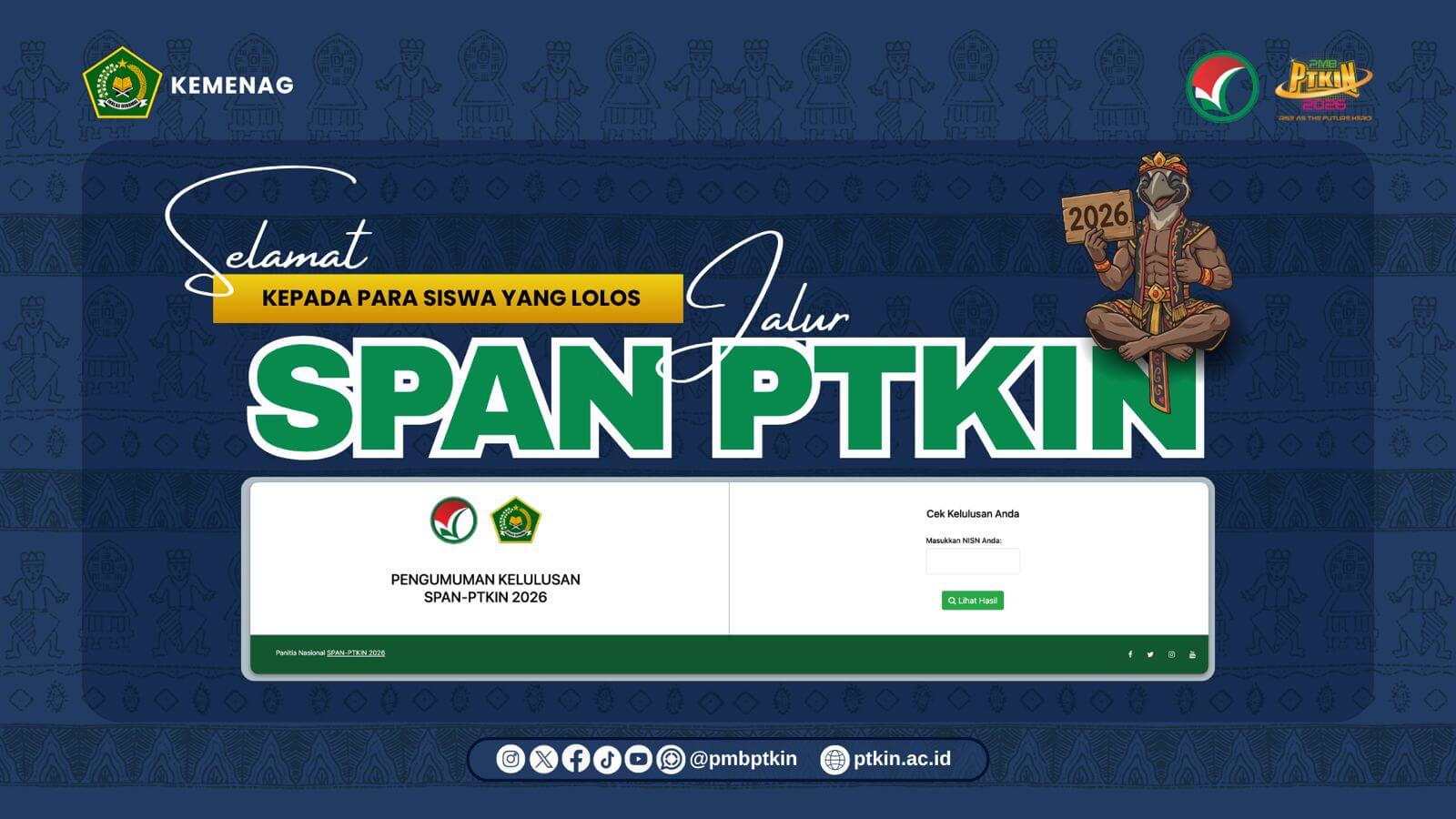 SK Kelulusan dan UKT Jalur SPAN PTKIN 2026 UIN STS Jambi