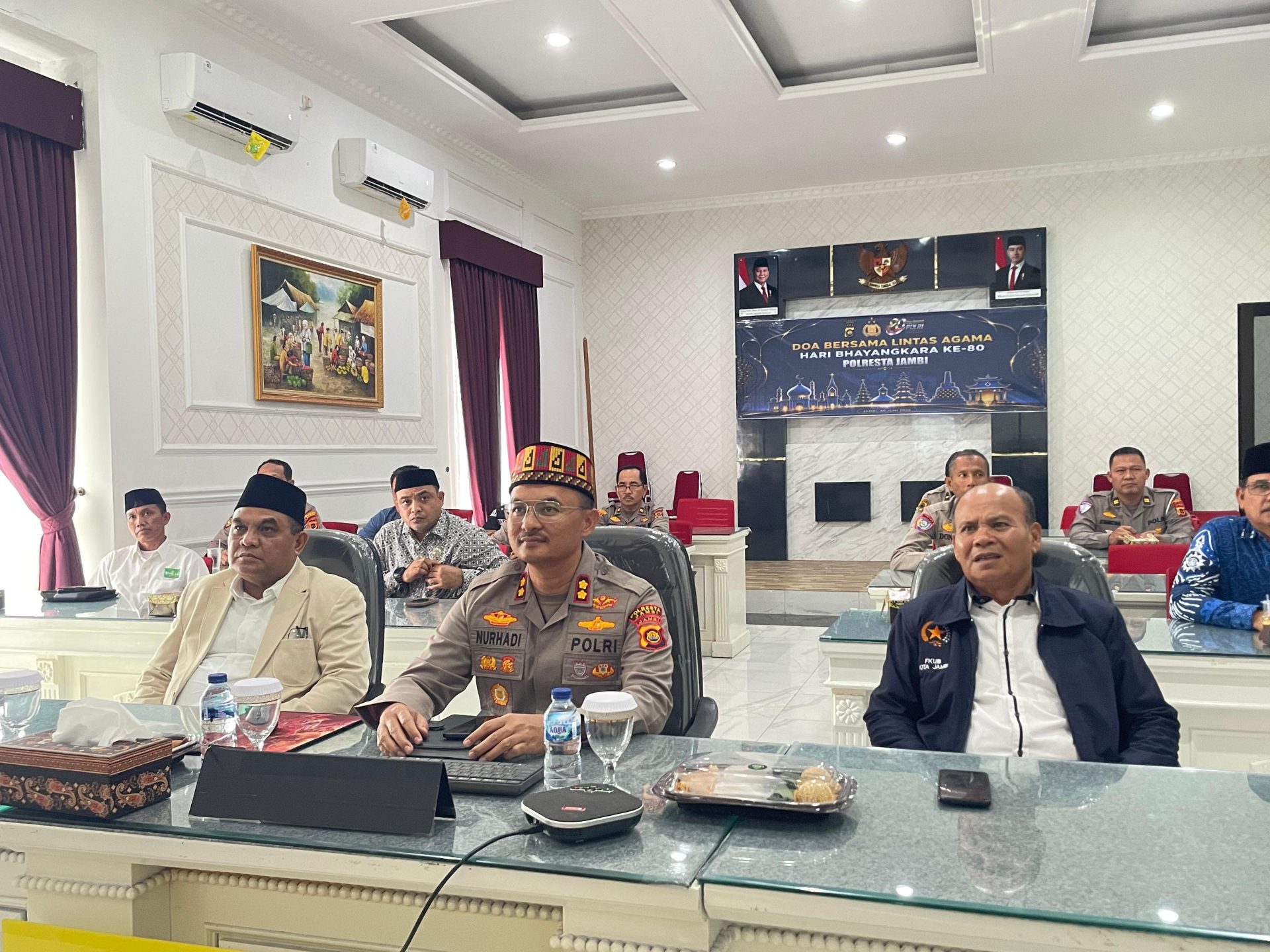 Rektor UIN STS Jambi Hadiri Doa Bersama Lintas Agama Peringatan Hari Bhayangkara ke-80