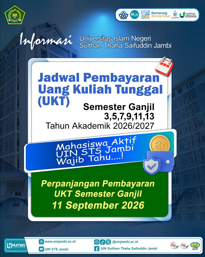 Perpanjangan Jadwal Pembayaran UKT Semester Ganjil