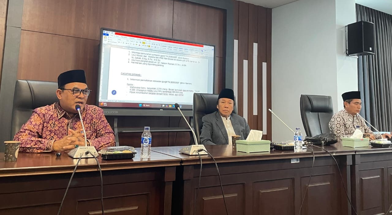 Rektor UIN STS Jambi Paparkan Perkembangan Kampus dalam Sidang Senat