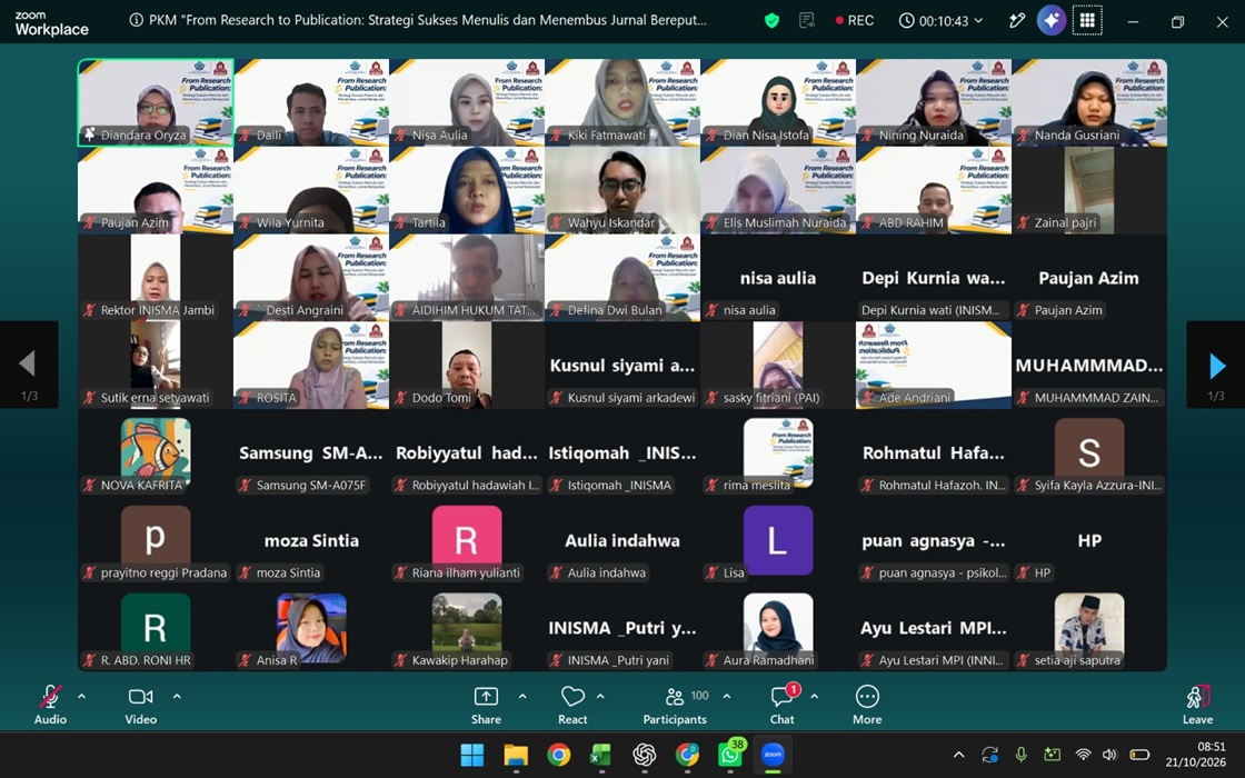 Komunitas PKM FTK UIN Jambi Gelar Pelatihan Publikasi Ilmiah, Diikuti 150 Peserta