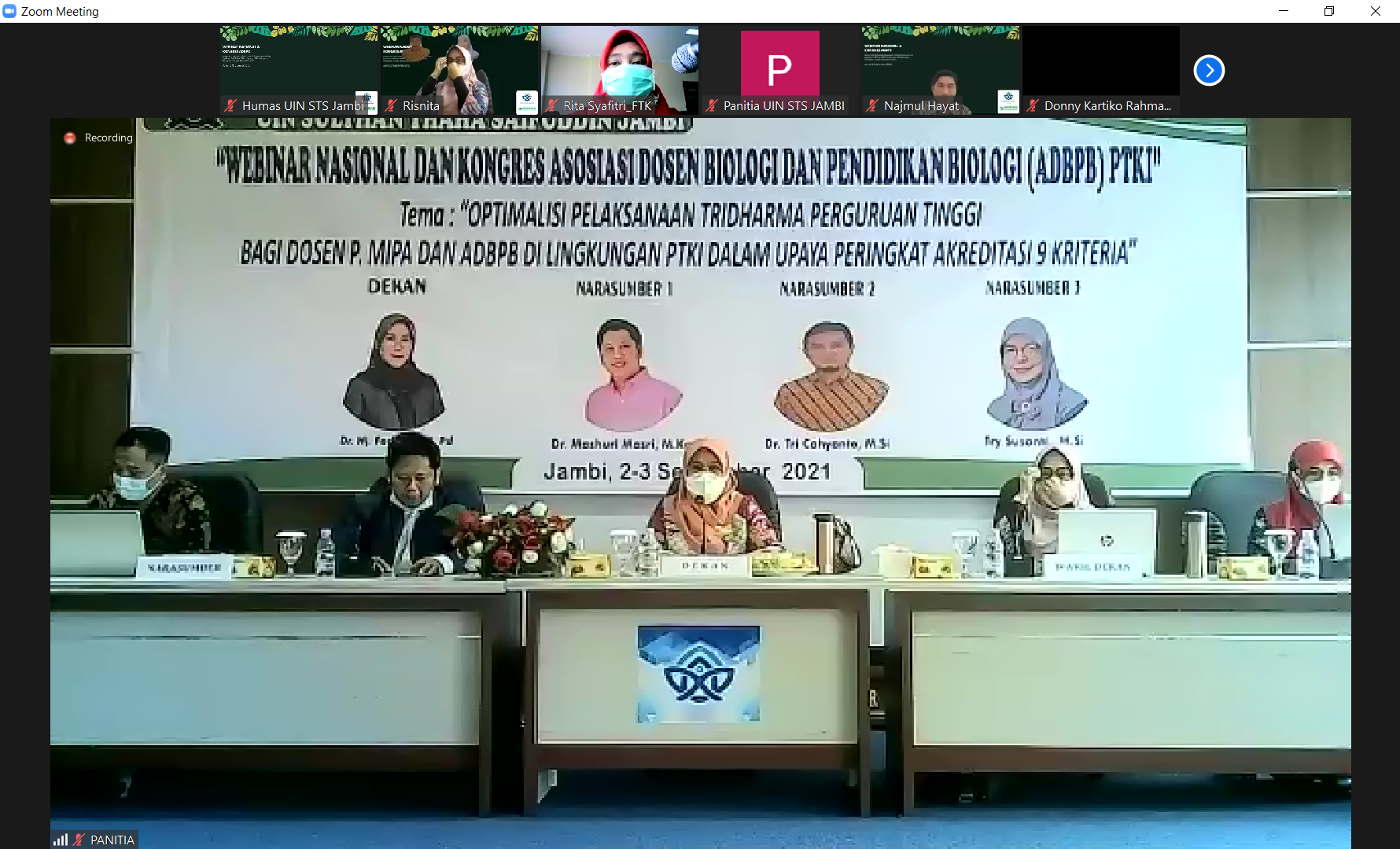 FTK UIN Jambi Jadi Tuan Rumah Webinar Nasional dan Kongres ADBPB PTKI Indonesia.