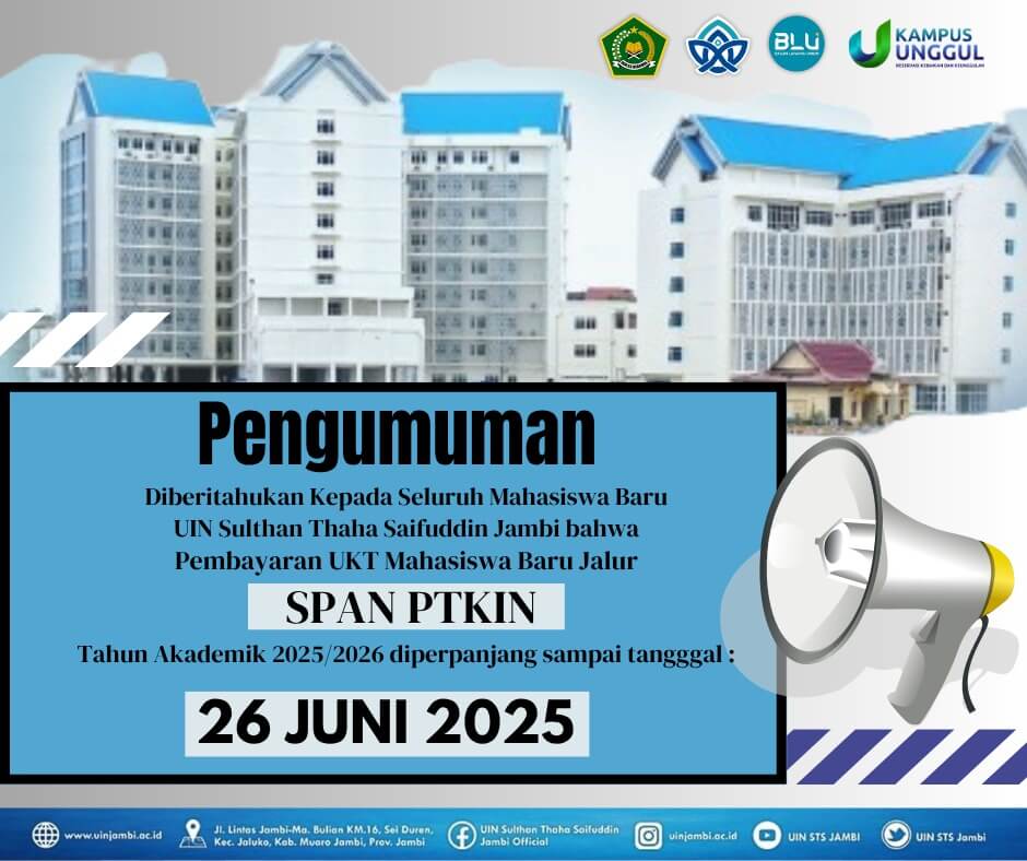 Perpanjangan Pembayaran UKT Jalur SPAN-PTKIN