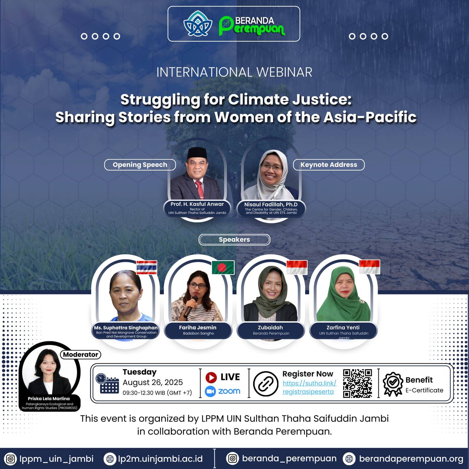UIN Jambi – Beranda Perempuan Gelar Webinar Internasional Bahas Keadilan Iklim