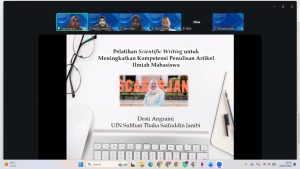 Kolaborasi PkM: Dosen UIN STS Jambi Laksanakan Pelatihan Scientific Writing Virtual bagi Mahasiswa Universitas Islam Mamba’ul Ulum