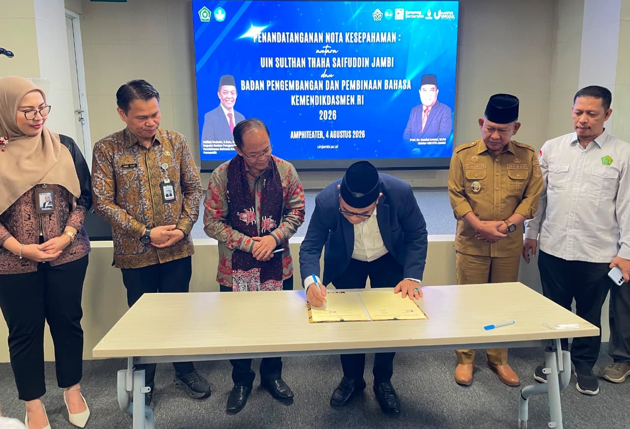 Perkuat Pengembangan Kebahasaan, UIN STS Jambi dan Badan Bahasa Kemendikdasmen Teken Nota Kesepahaman